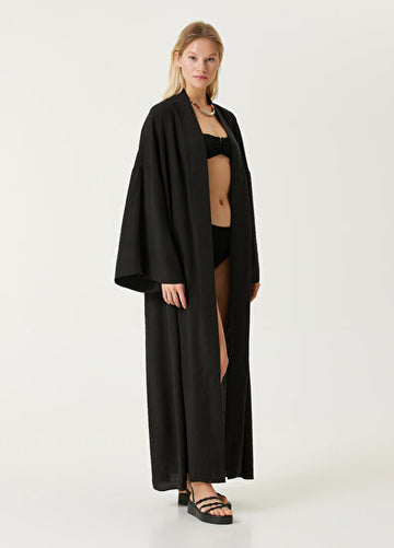 The Monk Uzun Siyah Kimono - selinkucuksoz