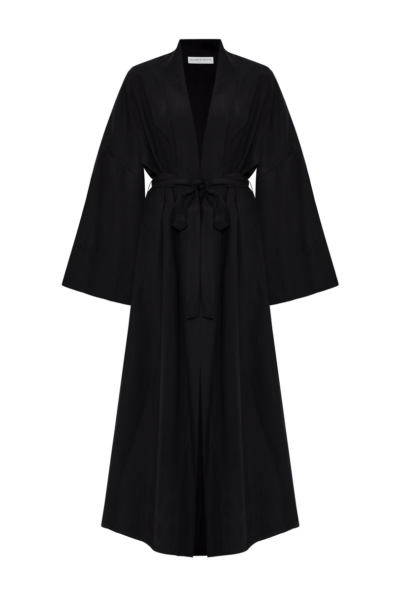 The Monk Uzun Siyah Kimono - selinkucuksoz