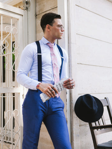 Floral Pink Cotton Tie