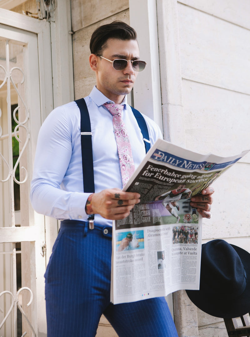 Floral Pink Cotton Tie